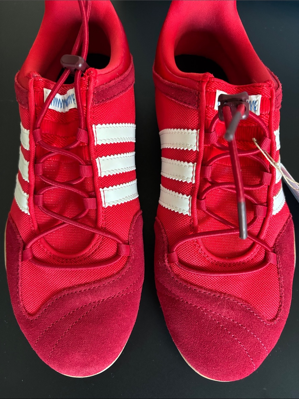 adidas Para Bad Bunny Red and White Low-Profile Sneakers - Picture 3 of 9